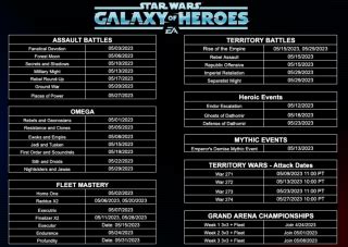 swgoh events|May Events Calendar .